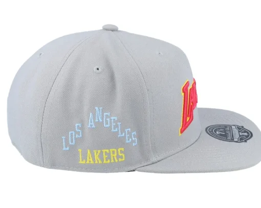 Fitted-Mitchell & Ness Los Angeles Lakers Til Dawn Fitted - Grey
