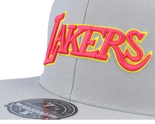 Fitted-Mitchell & Ness Los Angeles Lakers Til Dawn Fitted - Grey