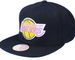 Snapback-Mitchell & Ness Los Angeles Lakers Top Spot Black Snapback -