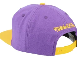 Sale Mitchell & Ness Los Angeles Lakers Warp Down Hwc Purple/Gold Snapback -