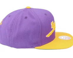 Sale Mitchell & Ness Los Angeles Lakers Warp Down Hwc Purple/Gold Snapback -