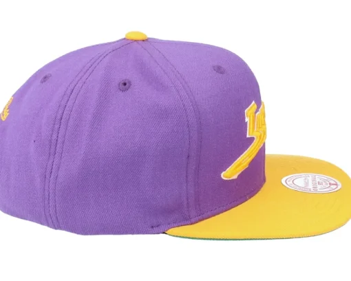 Sale Mitchell & Ness Los Angeles Lakers Warp Down Hwc Purple/Gold Snapback -