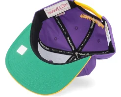 Sale Mitchell & Ness Los Angeles Lakers Warp Down Hwc Purple/Gold Snapback -
