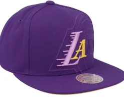 Online Mitchell & Ness Los Angeles Lakers Xl Logo Pop Purple Snapback -