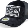 Trucker | Velvet Caps-Lucid Smile L&s Sweden Patch Black Velvet Trucker -