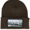 Cuff Beanies-Public Domain Lunch Atop A Skyscraper Beanie Chocolate Cuff - Brown