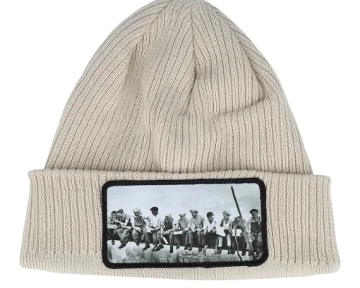 Hot Public Domain Lunch Atop A Skyscraper Beanie Sand Organic Cuff -
