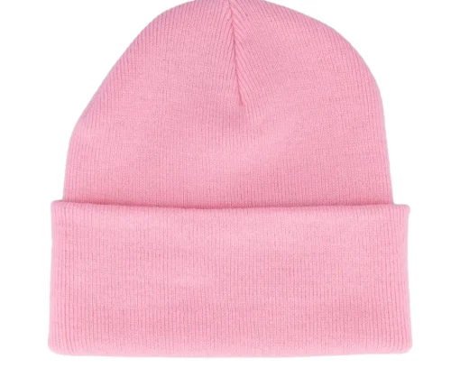 Cuff Beanies-Public Domain Lunch Atop A Skyscraper Beanie Classic Cuff - Pink
