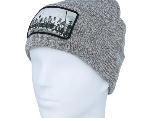 Discount Public Domain Lunch Atop A Skyscraper Beanie Heather Cuff - Grey