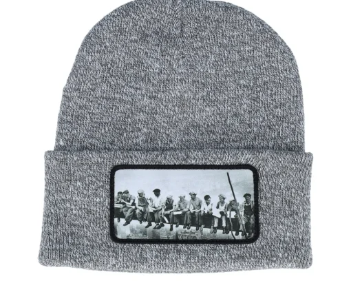 Cuff Beanies-Public Domain Lunch Atop A Skyscraper Beanie Classic Cuff - Pink