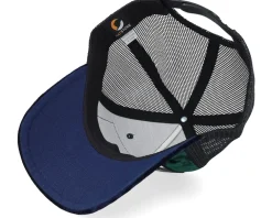 Trucker | Velvet Caps-Calza Pennello Luxury Hot Rod Velvet /Navy A-frame Trucker - Green