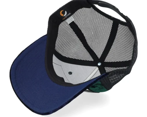Trucker | Velvet Caps-Calza Pennello Luxury Hot Rod Velvet /Navy A-frame Trucker - Green