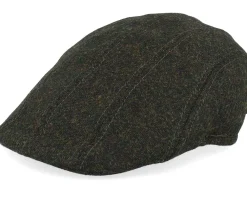 Flat Caps-MJM Hats Maddy Ear Flap 32 Virgin Wool Loden Green Flat Cap -