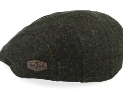 Flat Caps-MJM Hats Maddy Ear Flap 32 Virgin Wool Loden Green Flat Cap -