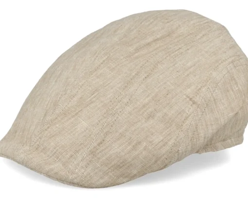 Flat Caps-MJM Hats Maddy Nappa Wax Flat Cap - Brown