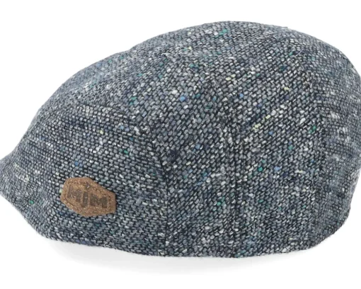 New MJM Hats Maddy Virgin Wool Blue Flat Cap -