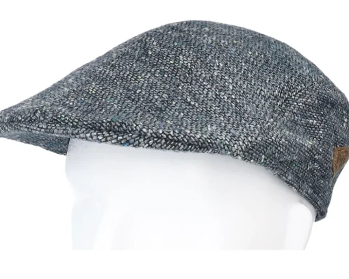 New MJM Hats Maddy Virgin Wool Blue Flat Cap -