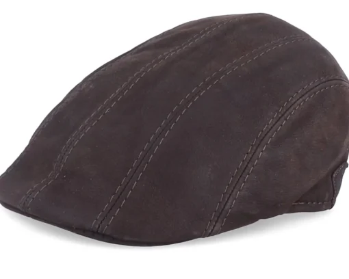 Flat Caps-MJM Hats Maddy Virgin Wool Navy Check Flat Cap - Blue