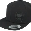 Best Born To Ride Maltese Cross Skull Black Patch Black Snapback -