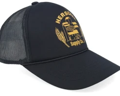 Trucker-Herschel Marina Mesh Silo Cap Black/Golden Yellow A-Frame Trucker -
