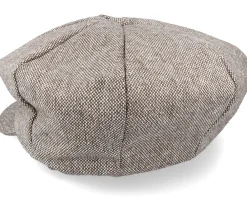 Flat Caps-Jaxon & James Marl Tweed Big Apple Brown Flat Cap -