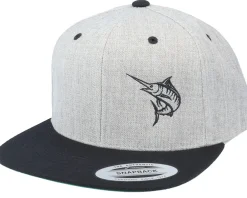 Snapback-Skillfish Marlin Fishing Heather Grey/Black Snapback -
