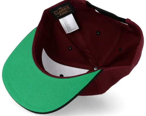 Fashion Yupoong Maroon Black Snapback - Red