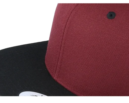 Fashion Yupoong Maroon Black Snapback - Red