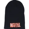 Long Beanies-Difuzed Marvel Core Logo Slouchy Black Long Beanie -