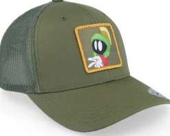 Trucker-Looney Tunes Marvin The Martian Olive Green Trucker -