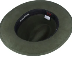 Fedora-MJM Hats Mauk Woolfelt Wr Crush Olive Fedora -