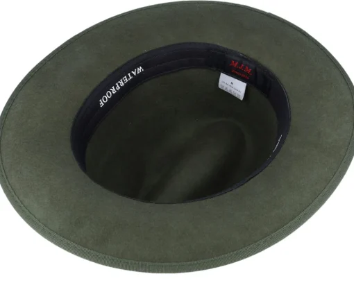 Fedora-MJM Hats Mauk Woolfelt Wr Crush Olive Fedora -