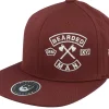 Outlet Bearded Man MC Patch Maroon Fitted -