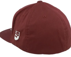 Outlet Bearded Man MC Patch Maroon Fitted -