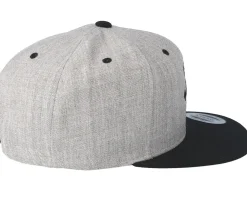 Snapback-Born To Ride MC Skull Patch Grey/Black Snapback -