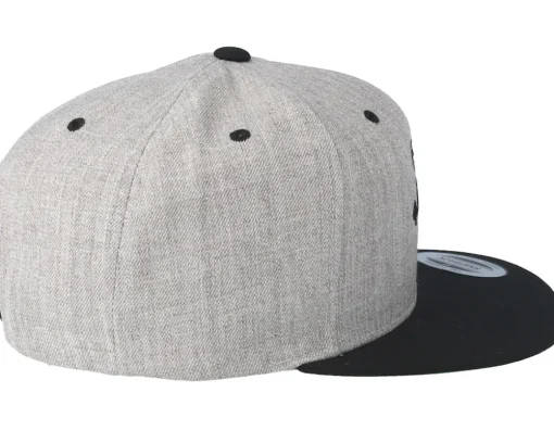 Snapback-Born To Ride MC Skull Patch Grey/Black Snapback -