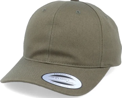 Adjustable-Yupoong Medium Structured Curved Olive Adjustable -