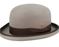 Bowler Hats-Mayser Melone Wobra Taupe Bowler -