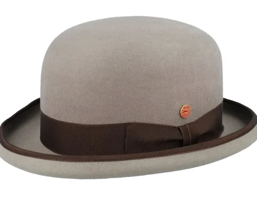 Bowler Hats-Mayser Melone Wobra Taupe Bowler -