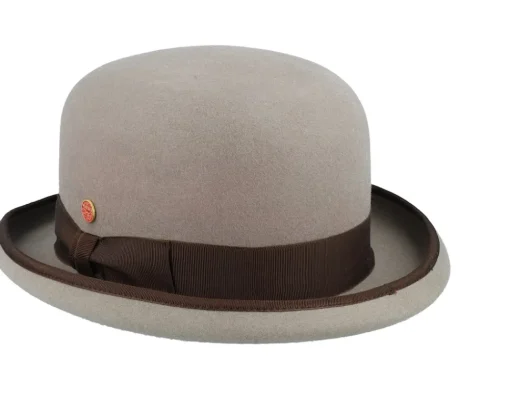 Bowler Hats-Mayser Melone Wobra Taupe Bowler -