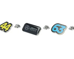 Accessories | Pins-Formula One Mercedes AMG F1 24 Pin Badge Set 3 Pack Metal Enamel Pin -