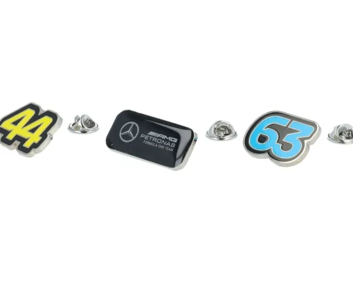 Accessories | Pins-Formula One Mercedes AMG F1 24 Pin Badge Set 3 Pack Metal Enamel Pin -