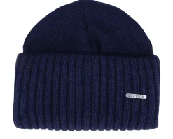 Cuff Beanies-Stetson Merino Wool Dark Blue Cuff -