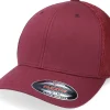 Blanks-Flexfit Mesh Maroon Trucker -