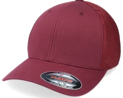 Blanks-Flexfit Mesh Maroon Trucker -