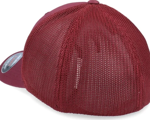 Blanks-Flexfit Mesh Maroon Trucker -