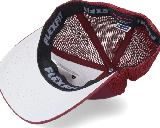 Blanks-Flexfit Mesh Maroon Trucker -