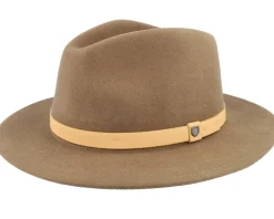 Fedora-Brixton Messer Desert Palm/Natural Fedora - Brown