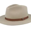 Best Brixton Messer Packable Timberwolf/Light Brown Fedora -
