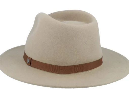 Best Brixton Messer Packable Timberwolf/Light Brown Fedora -